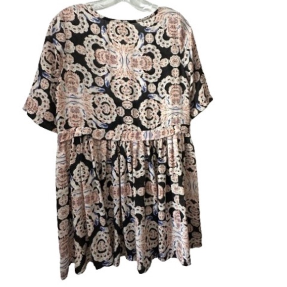 Passion Fusion Women's Small Multitone Bohemian Short Sleeves Mini Dress/Tunic - Picture 9 of 15